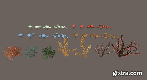 Cgtrader - Fantasy Root Forest - Game Props Low-poly 3D model