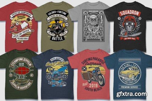 DealJumbo - 100 Premium Retro T-shirt Designs