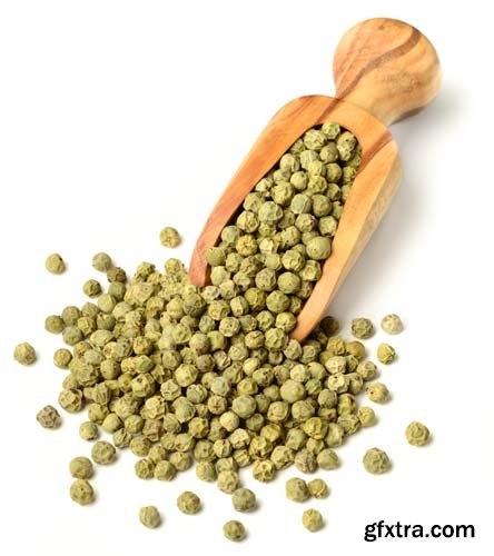 Dried Green Peppercorns Isolated - 7xJPGs