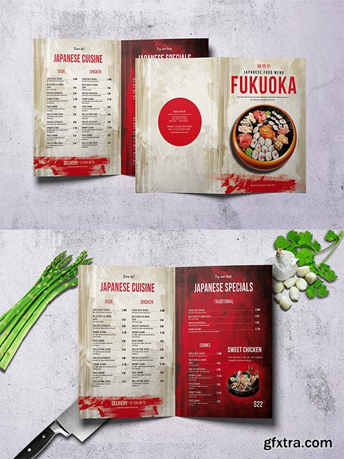 Japanese A4 & US Letter Food Menu V2