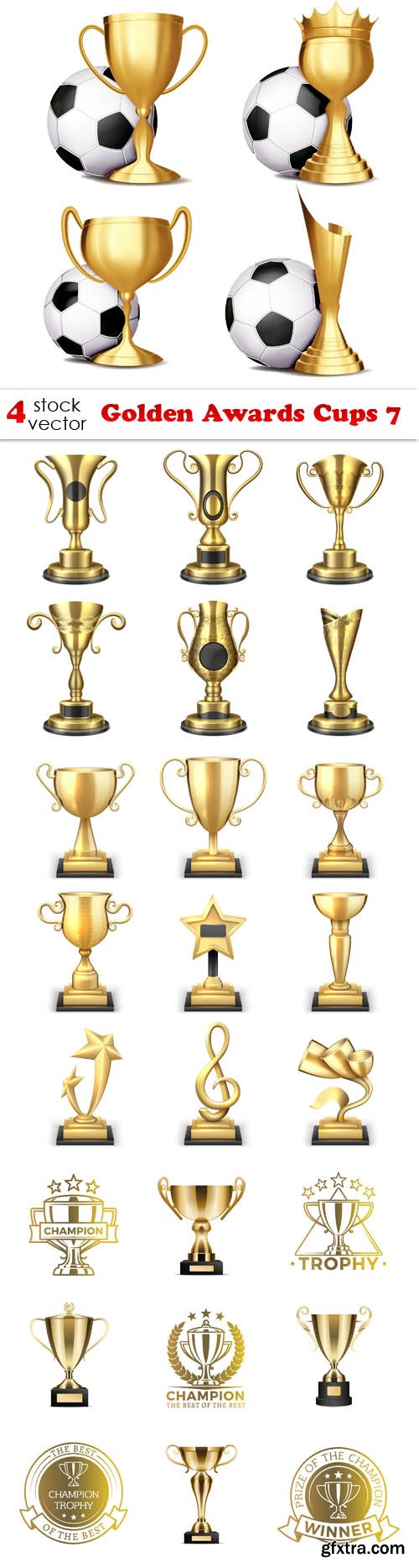 Vectors - Golden Awards Cups 7