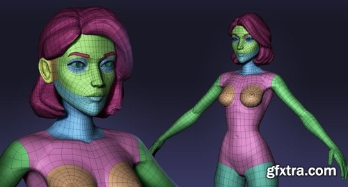 Cgtrader - Female cartoon base mesh 3D model