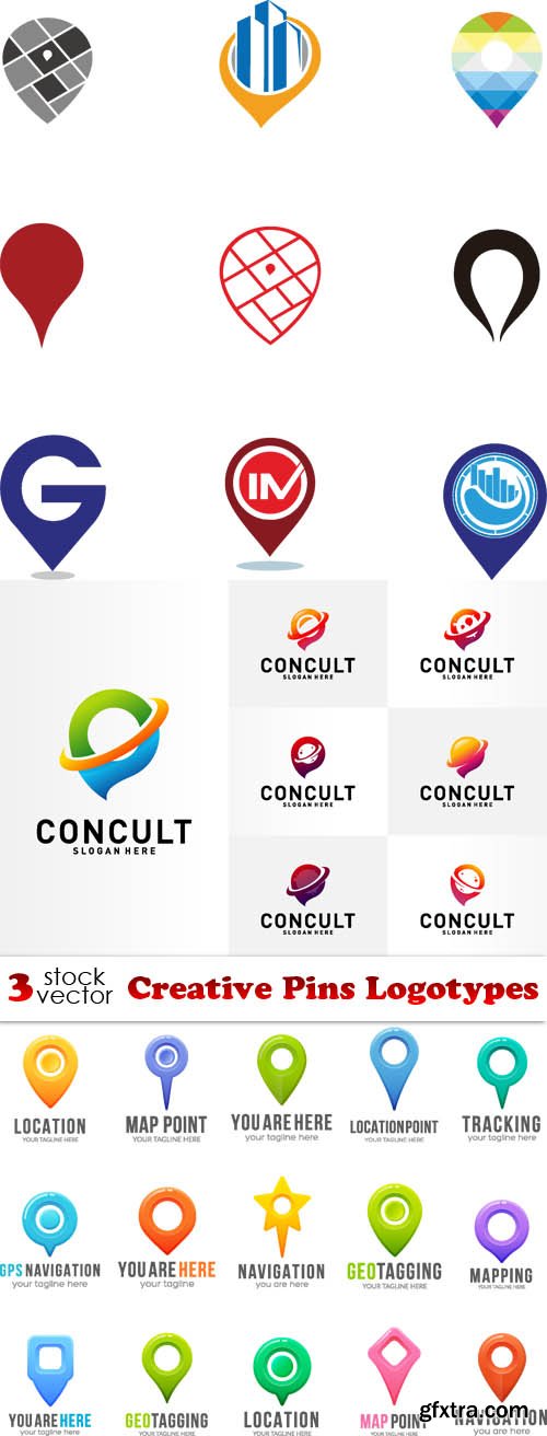 Vectors - Creative Pins Logotypes