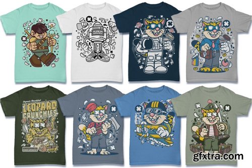 DealJumbo - 224 Pro Cartoon T-shirt Designs