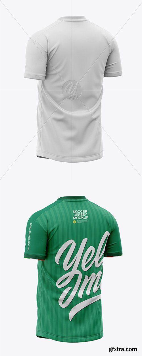 Men’s Soccer Crew Neck Jersey Mockup - Back Half-Side View 41895
