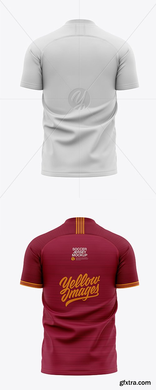 Men’s Soccer V-Neck Jersey Mockup - Back View 42653