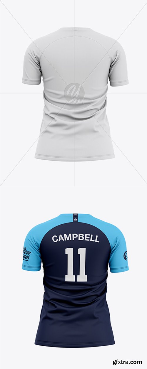 Women’s Soccer Jersey Mockup - Back View 41704