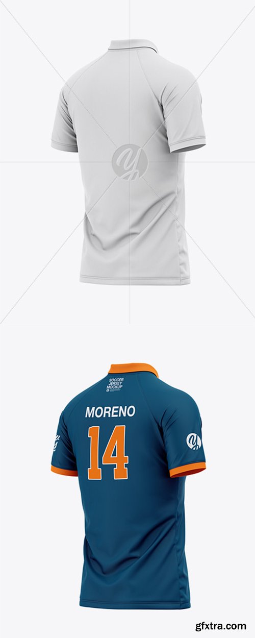Men’s Soccer Jersey Mockup - Back Half Side View 42361