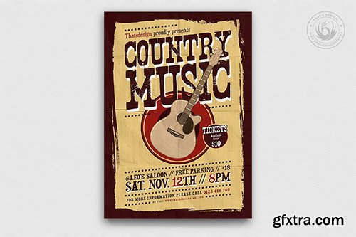 Country Music Flyer Template V3 Country Music Flyer Template V3
