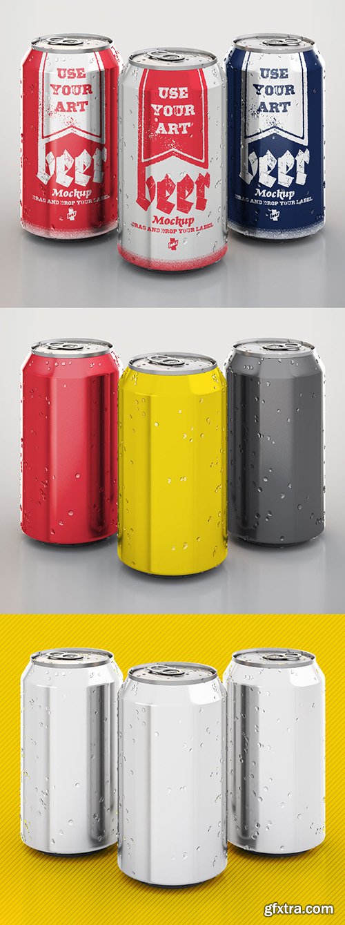 3 Beer Cans Packaging Design Mockup with Water Droplets 265640907 3 Beer Cans Packaging Design Mockup with Water Droplets 265640907