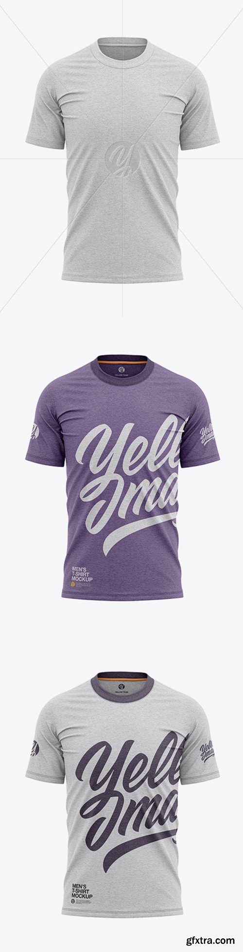 Men’s Heather Tight Round Collar T-Shirt - Front View 39217 Men’s Heather Tight Round Collar T-Shirt - Front View 39217