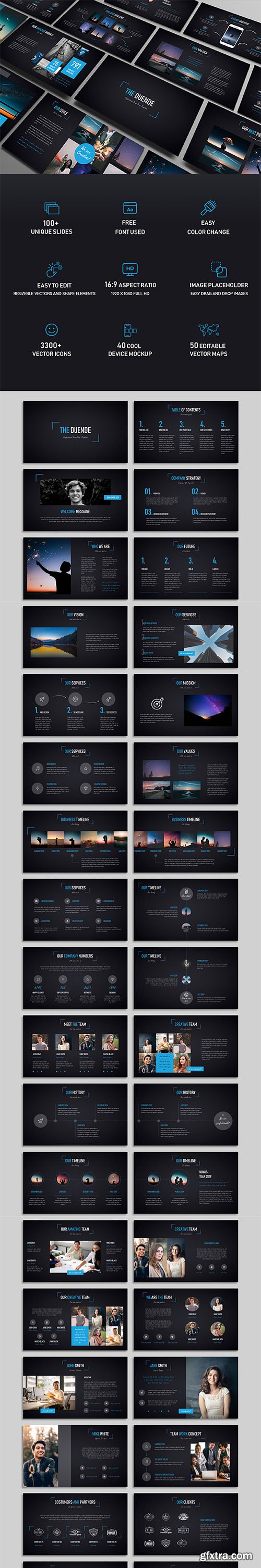 Duende Dark Powerpoint Template