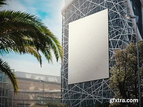 Large Advertising Billboard on a Building Mockup 264413572