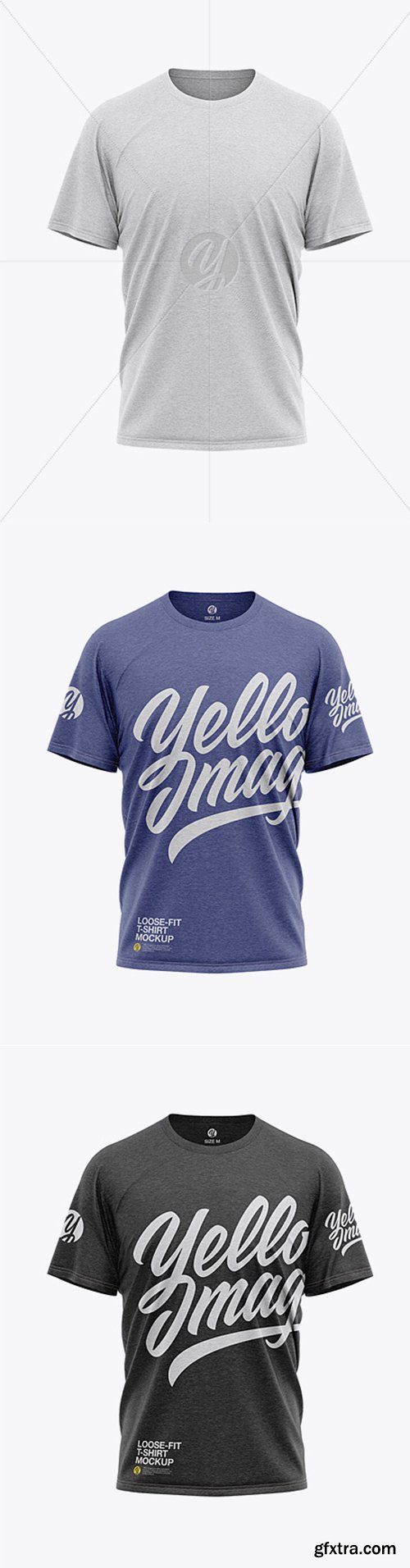 Men’s Heather Loose Fit T-Shirt - Front View 33057