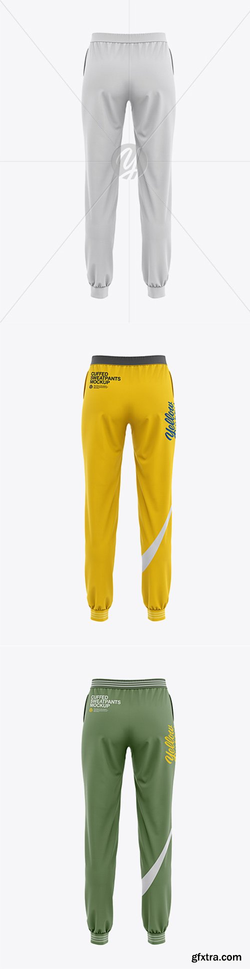 Women's Cuffed Sweatpants Mockup - Back View 34993