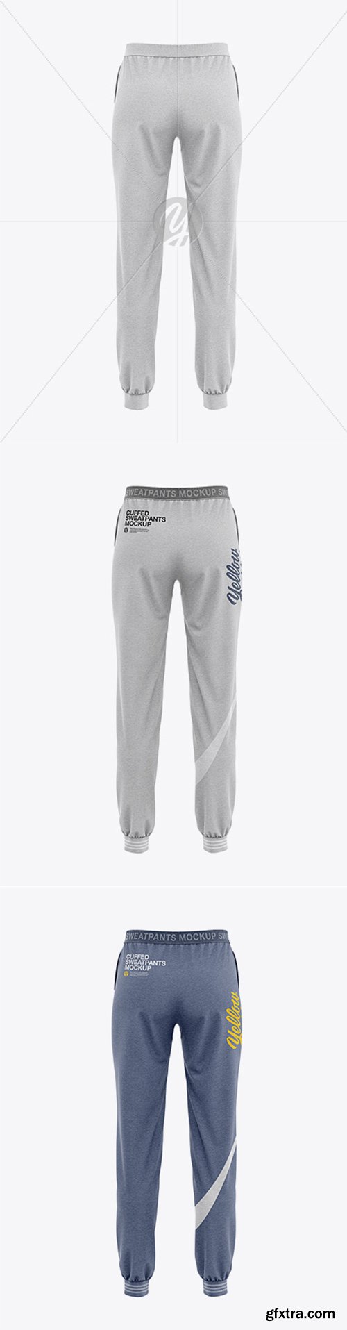 Women's Heather Cuffed Joggers - Back View 35544