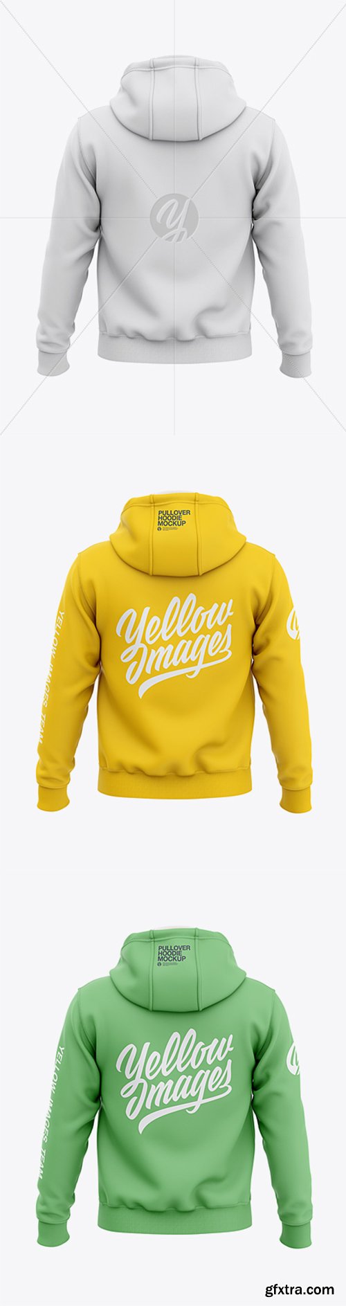 Men's Pullover Hoodie - Back View 35357