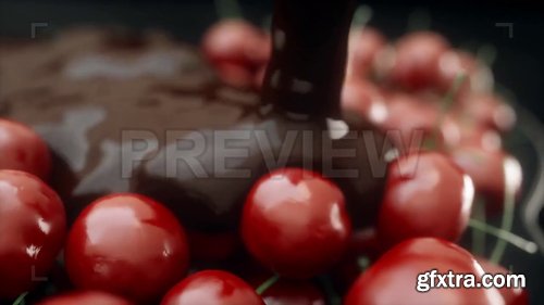 Pouring Chocolate Over Fruit 230405