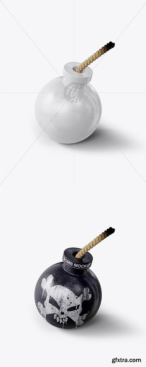 Bomb Mockup - Half Side View (High Angle Shot) 20392
