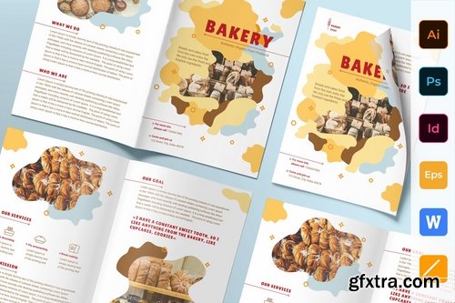 Bakery Poster Flyer Business Card Brochure Bifold Trifold