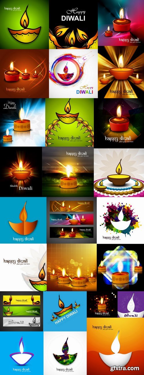 Posters Diwali vector images 25 Eps