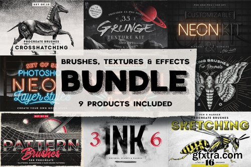 MightyDeals  100+ Unique Brushes, Textures &amp;  Effects