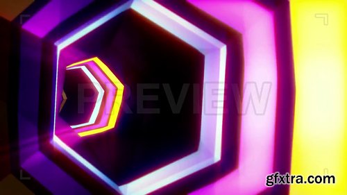 Intense Hexa VJ Tunnel Background 212242