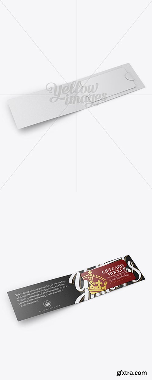 Gift Card Mockup - Halfside View ( High-Angle Shot) 17718