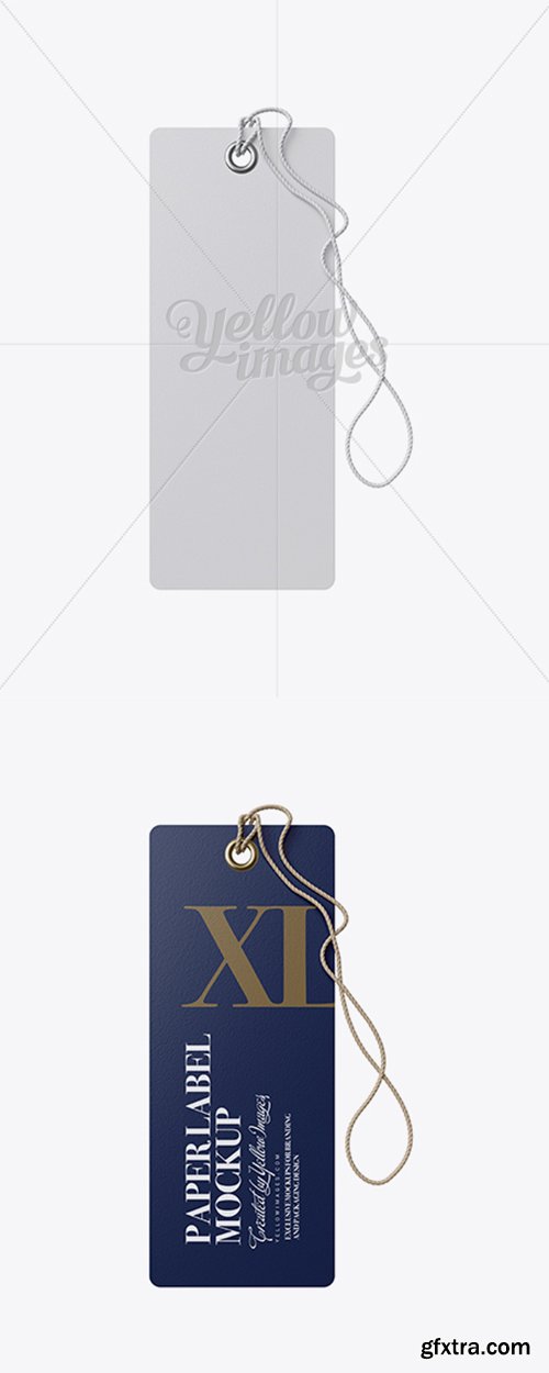Paper Label With Rope Mockup 19092
