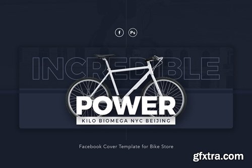 Power - Bike Store Facebook Cover PSD Template