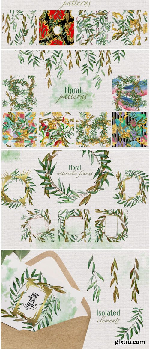 Willow Branches Watercolor PNG 1460844