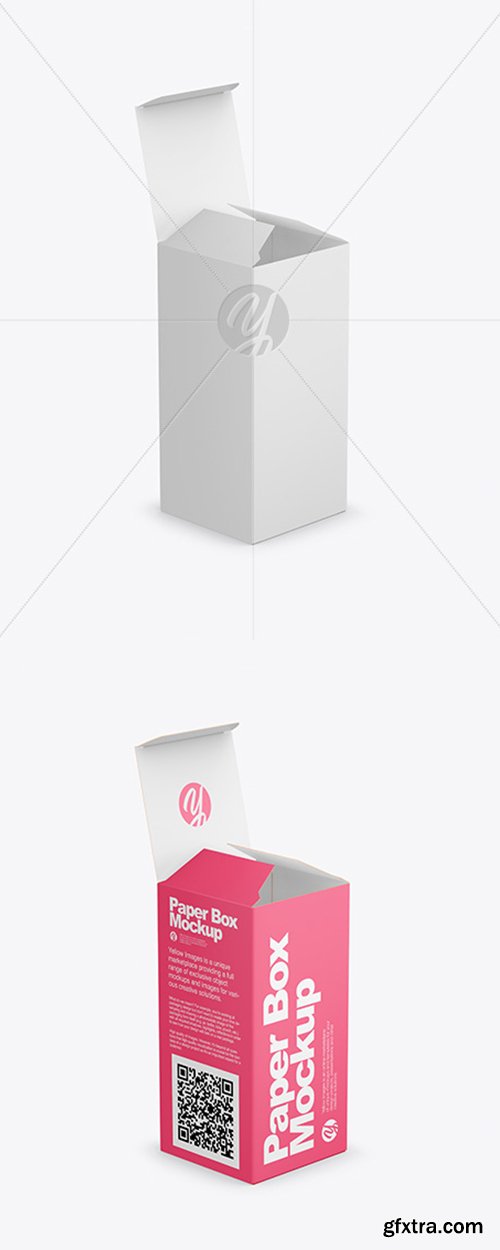 Opened Paper Box Mockup 43518