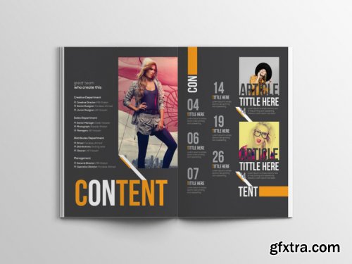 Magazine Template - InDesign 40 Page Layout