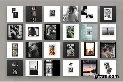 50 Film Frames Instagram Templates, Social media kit