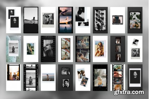 50 Film Frames Instagram Templates, Social media kit