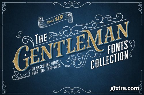 The Gentleman Fonts Collection 164 Fonts in 50 Types