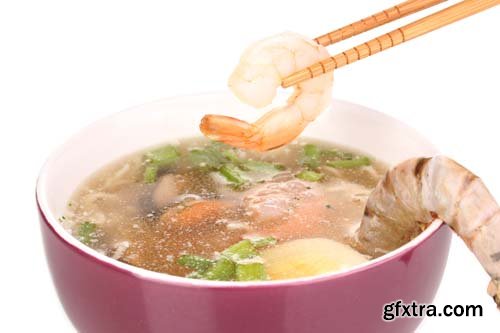 Chinese Soup Isolated - 8xJPGs