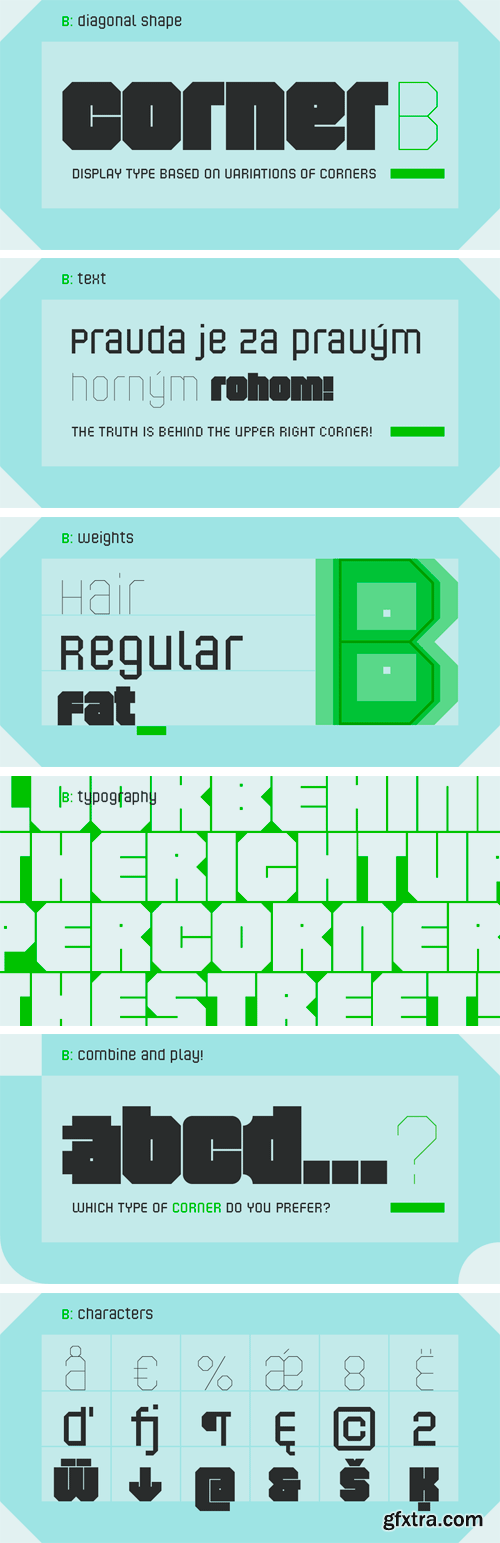 Corner B Font Family