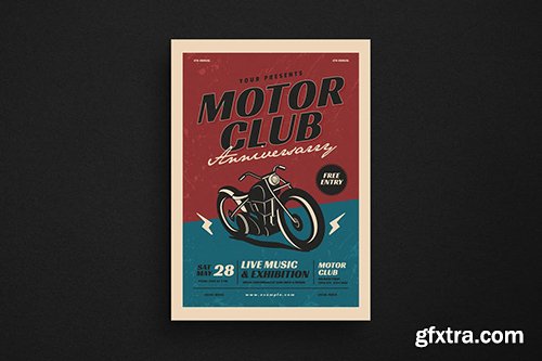 Motorclub Anniversary Flyer