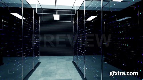 Futuristic Big Server Data Room 236058