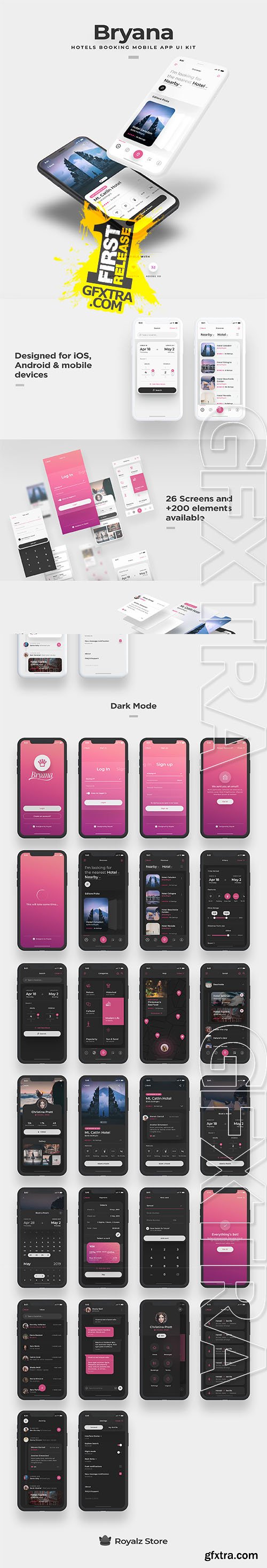 Bryana Mobile UI Kit