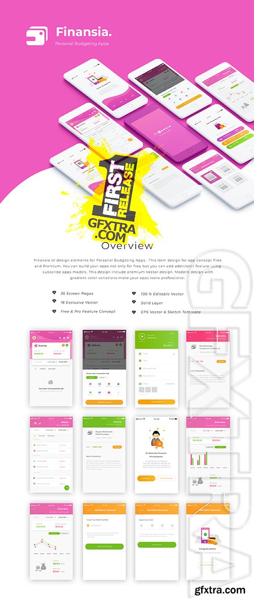 Finansia Personal Budgeting UI Kit