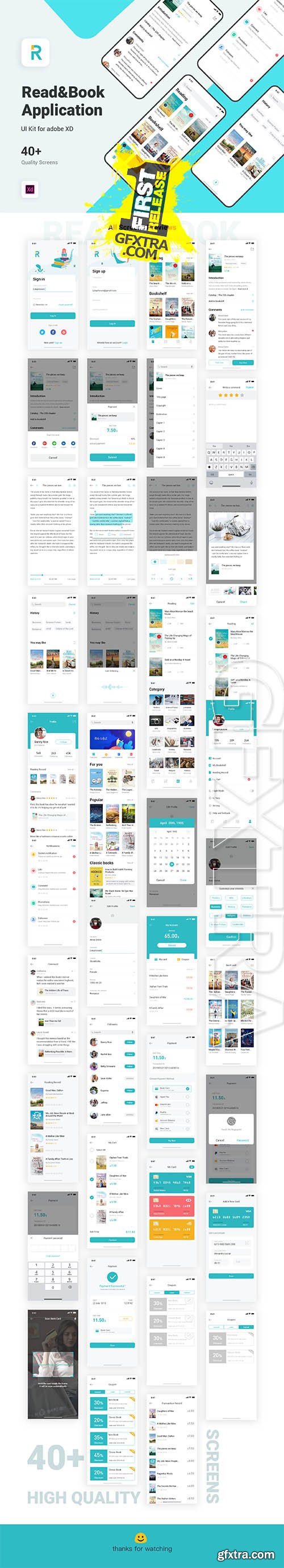 Read & Book UI Kit for Adobe XD Read & Book UI Kit for Adobe XD