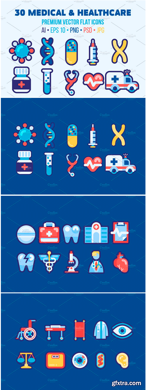 CM - 30 Medical Flat Icons Good for Logo 2354116