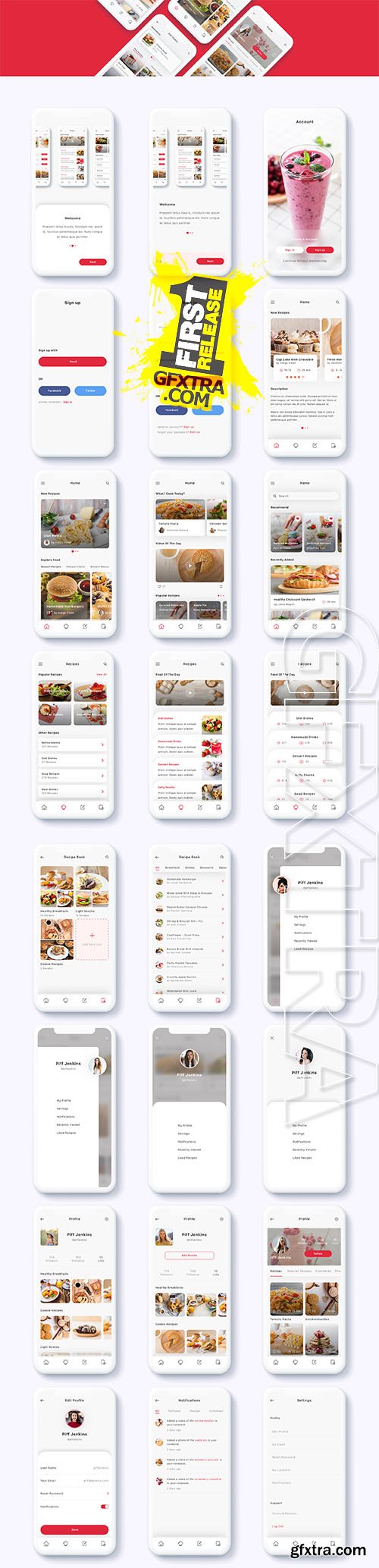 Roka - Recipes and Food Plan App UI Kit Roka - Recipes and Food Plan App UI Kit