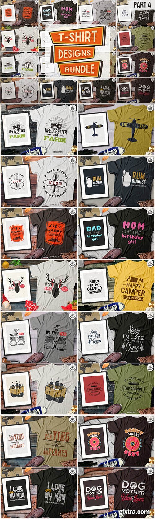 T-Shirt Designs Retro Collection. Part 4 T-Shirt Designs Retro Collection. Part 4