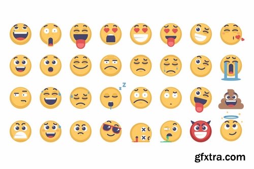 32 Emoji and Emoticons Pack