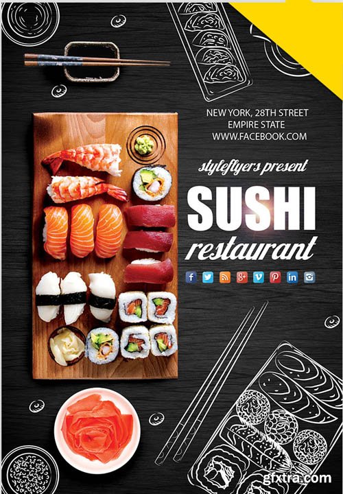 Sushi V1 2019 PSD Flyer Template
