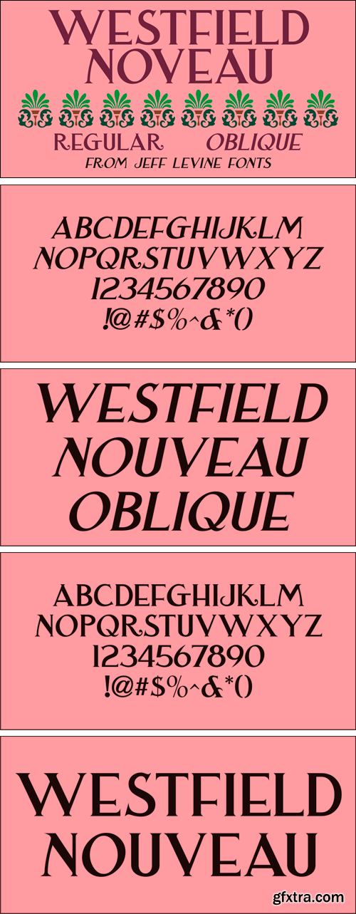 Westfield Nouveau JNL Font Family
