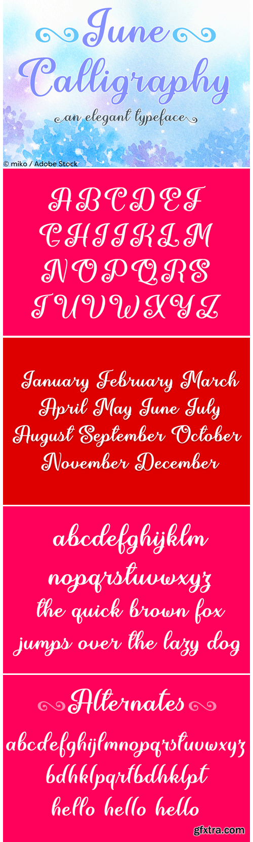 June Calligraphy Font